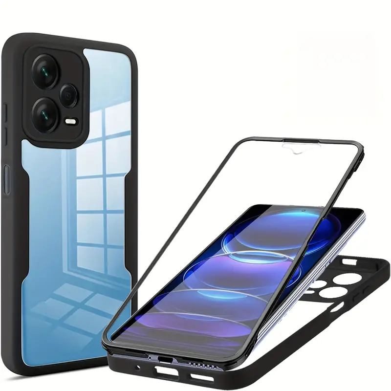 Heavy Duty 360 Full Body Protective Case - 360 전신 투명 케이스, 샤오미 레드미
