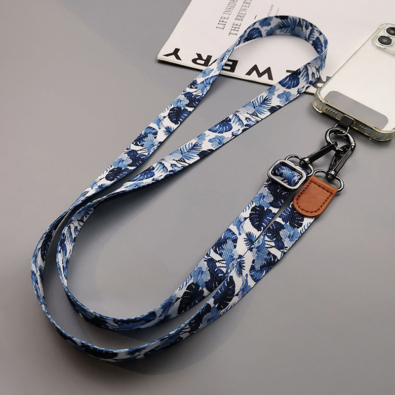 Crossbody Lanyard Neck Strap Case - 열대 패턴 크로스바디 휴대폰 매는 밧줄