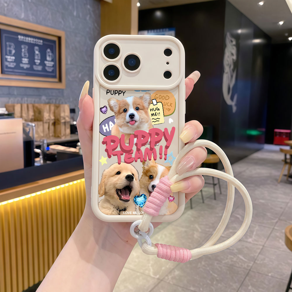 Cute Cartoon Wrist Strap Silicone Case - 삼성 갤럭시 S26 울트라 S25 노트