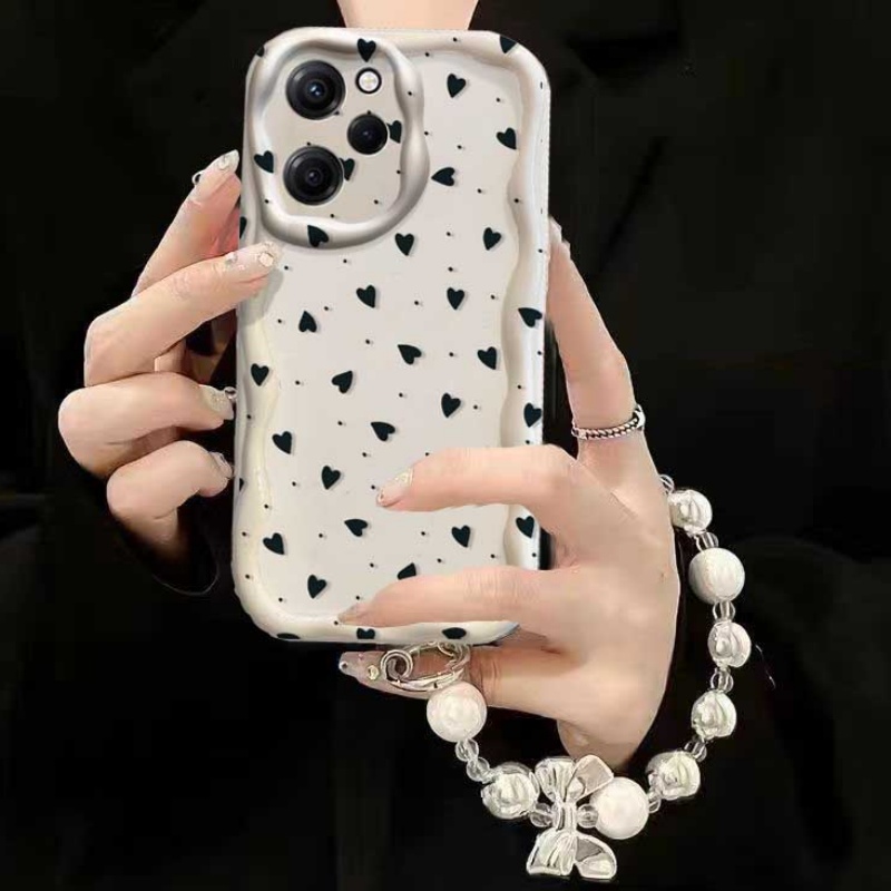Cute Cartoon Wrist Strap Silicone Case - 레노 15 15F 14 프로 14F
