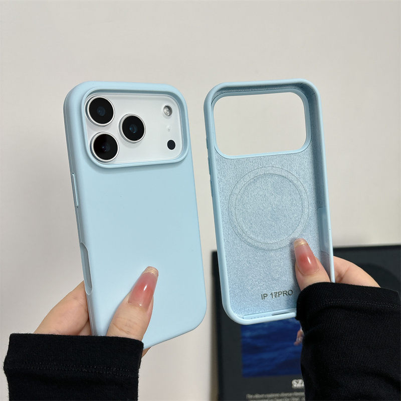 Liquid Silicone Magnetic Phone Case - 아이폰 17/17 에어/17 프로/17 프로 맥스용
