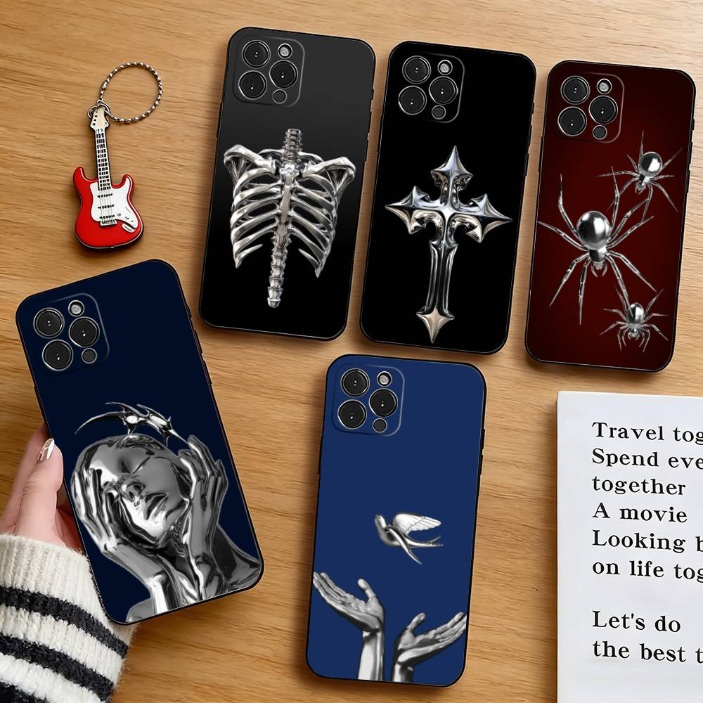 Vintage Floral Pattern Soft Case - 빈티지 메탈릭 패턴 실리콘 소프트 폰