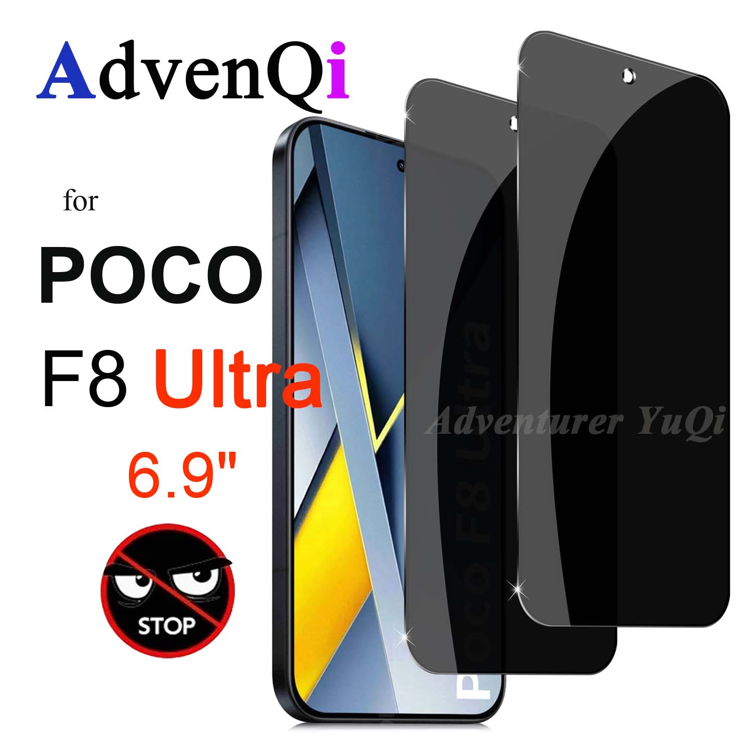 Anti Spy Privacy Glass Case - Xiaomi POCO F8 Ultra 6.9 인치