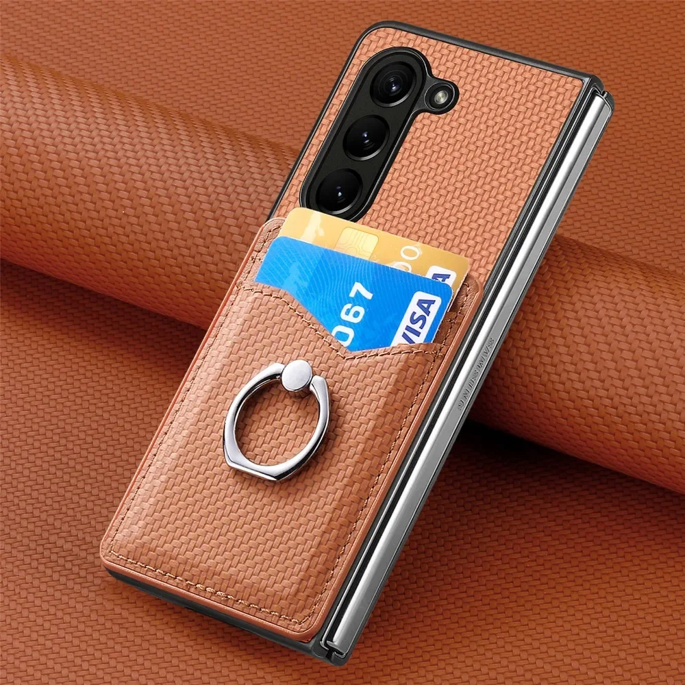 Leather Wallet Card Holder Phone Cover - 삼성 갤럭시 Z 폴드 7 6