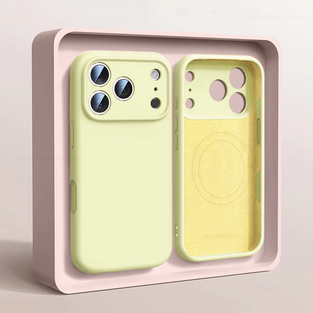 Liquid Silicone Magnetic Phone Case - 아이폰 17 16 15 프로 맥스