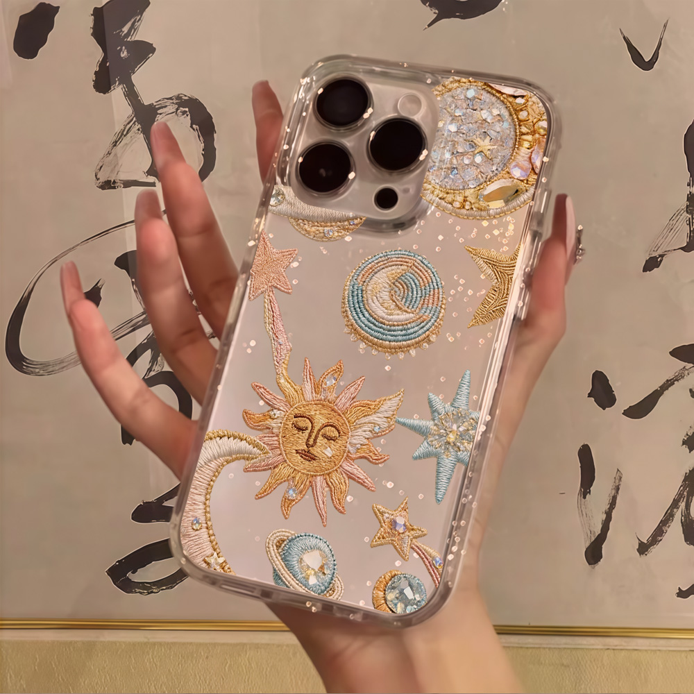 창의적인 별과 달 모양의 반짝이 글리터 폰 케이스 (아 - Clear Shockproof Bumper Case 리뷰 및 가격