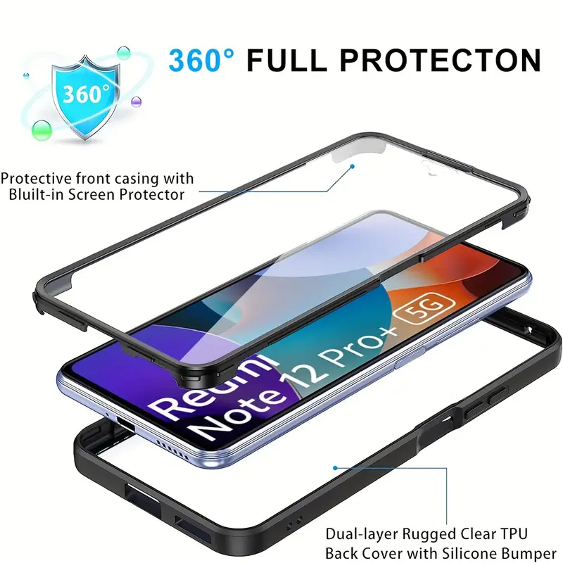360 전신 투명 케이스, 샤오미 레드미 노트 13 1 - Heavy Duty 360 Full Body Protective Case 리뷰 및 가격
