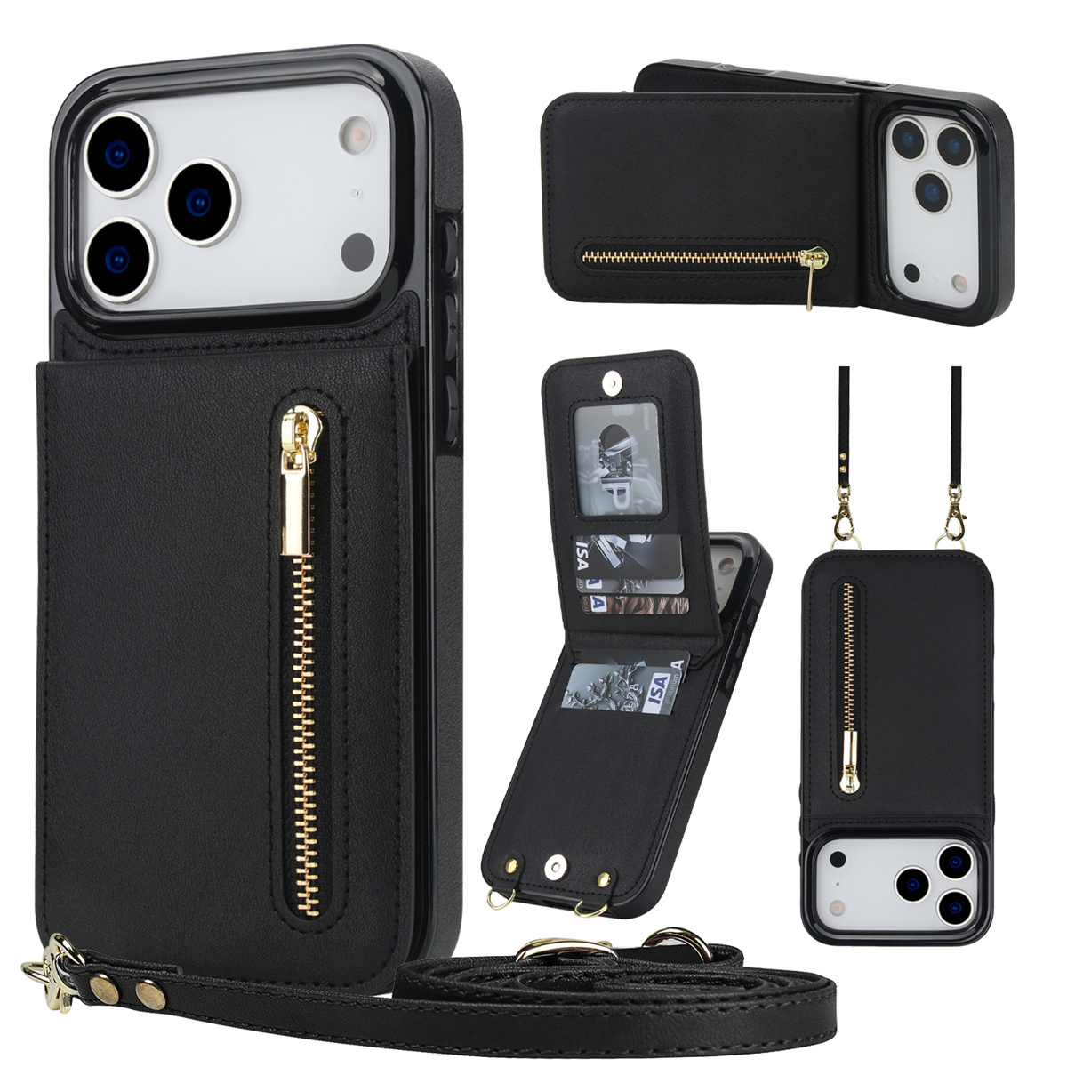 아이폰 16 프로 맥스 17 에어 16E 15 14 플 - Leather Wallet Card Holder Phone Cover 리뷰 및 가격