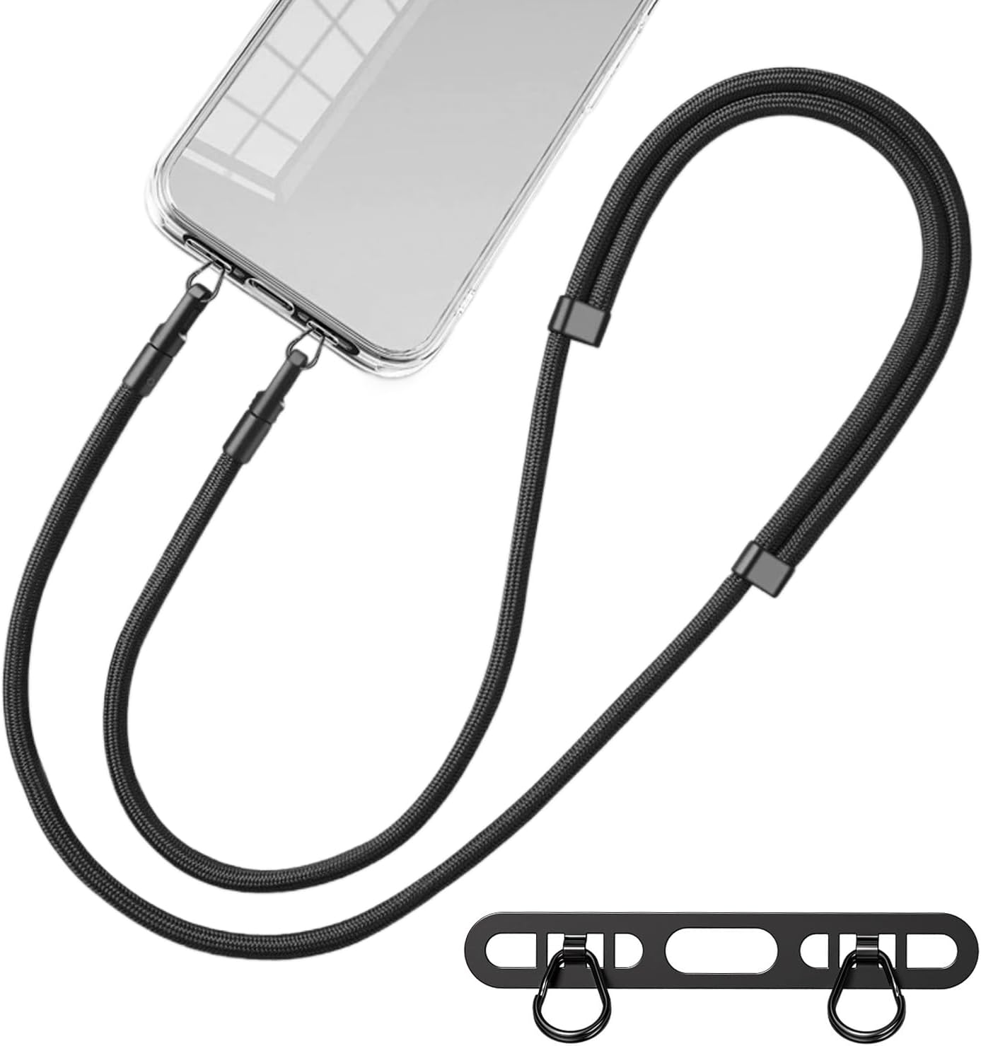 휴대폰 목걸이 스트랩, 업그레이드된 이중 버클 홀 링  - Crossbody Lanyard Neck Strap Case 리뷰 및 가격
