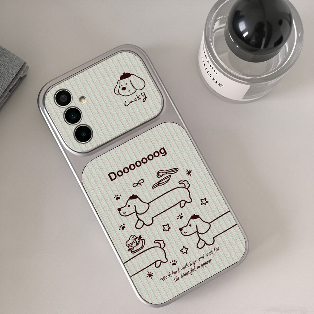 만화 닥스훈트 휴대폰 케이스 삼성 A56 A55 A57 - Cute Cartoon Wrist Strap Silicone Case 리뷰 및 가격