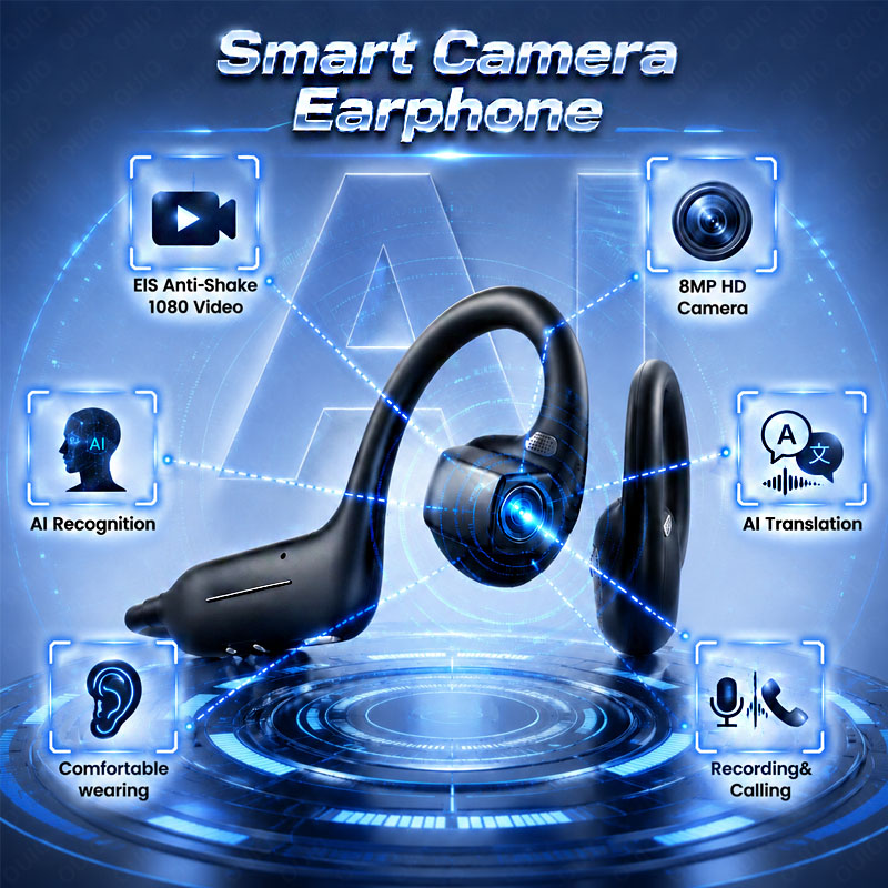 NEW AI 스마트 슈팅 헤드폰 800W HD 카메라  - Earphones 리뷰 및 가격