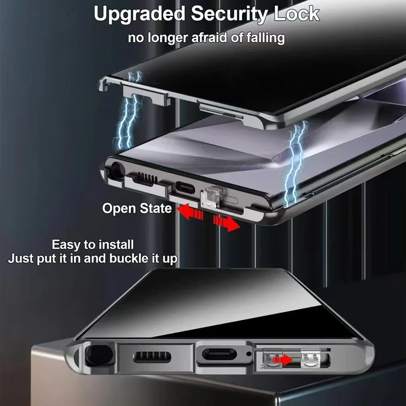 금속 전화 케이스 삼성 갤럭시 S23 S22 S25 P - Anti Spy Privacy Glass Case 리뷰 및 가격