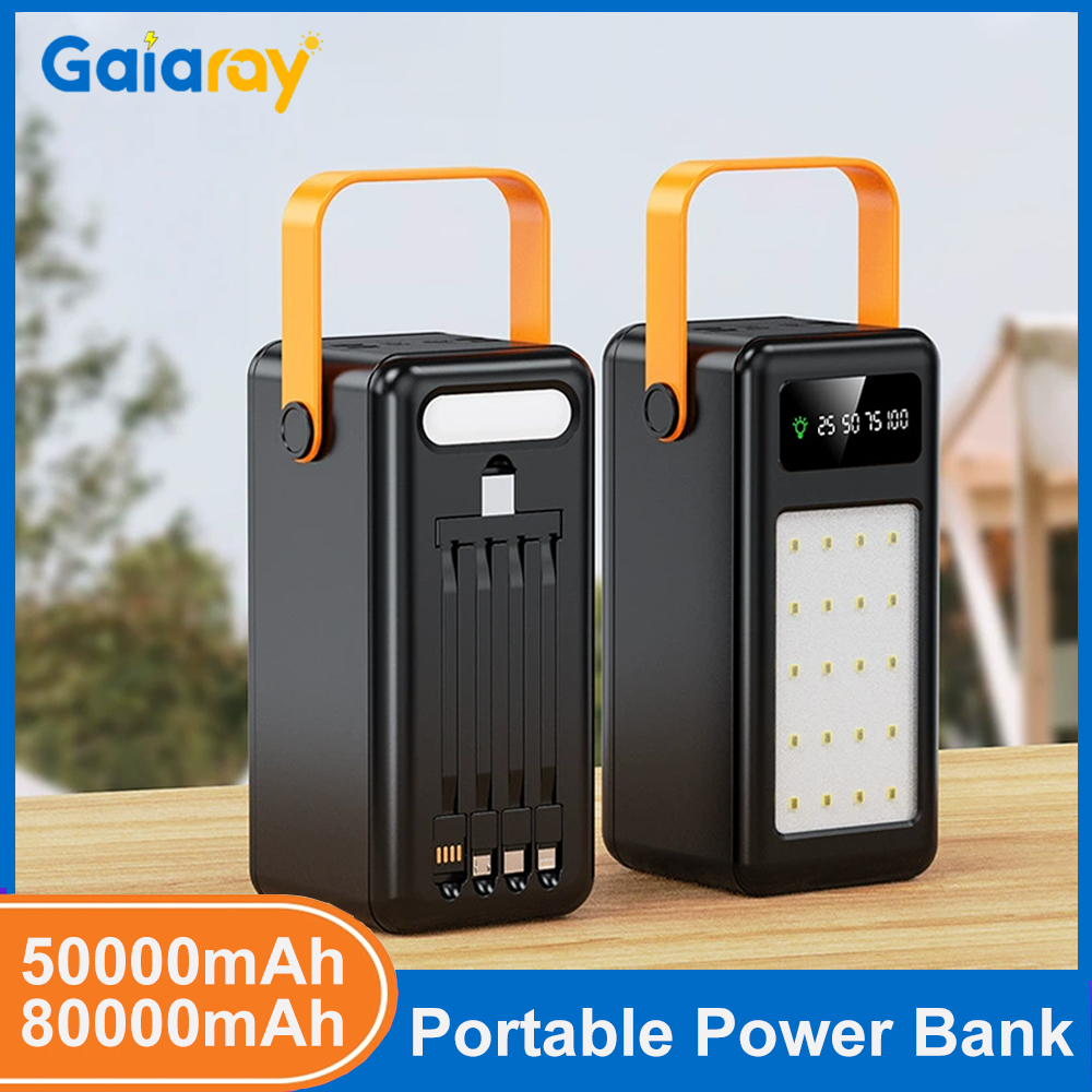 50000mAh 80000mAh 휴대용 파워뱅크 고속  - Power Banks 리뷰 및 가격