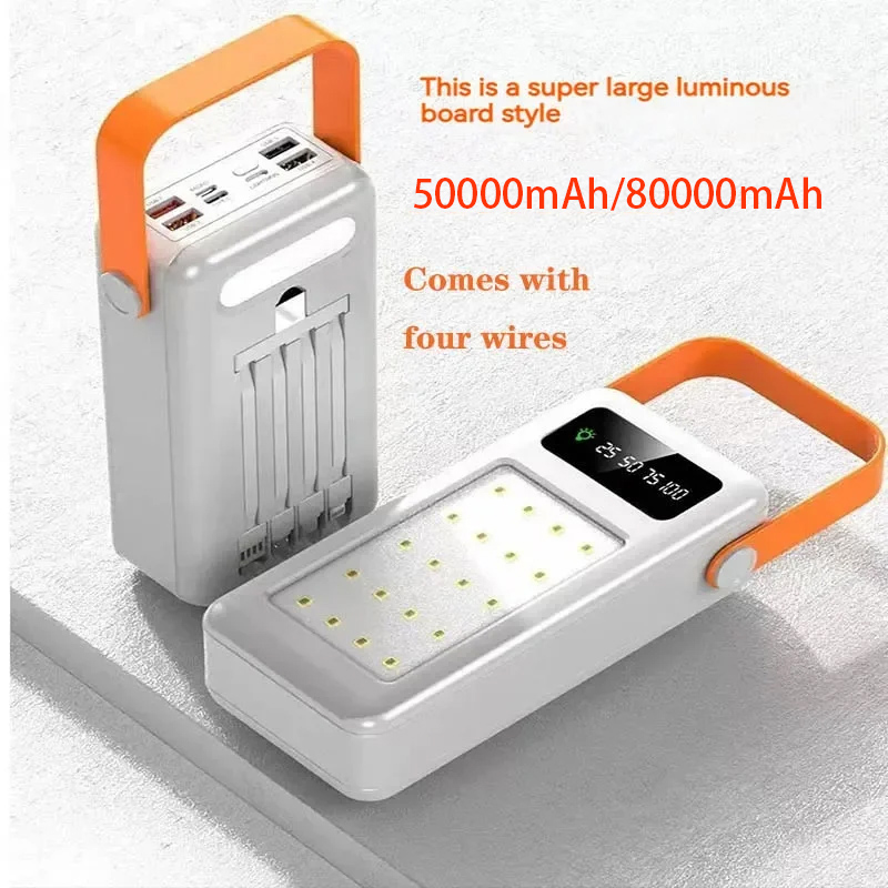 50000mAh 80000mAh 휴대용 파워뱅크 고속  - Power Banks 리뷰 및 가격