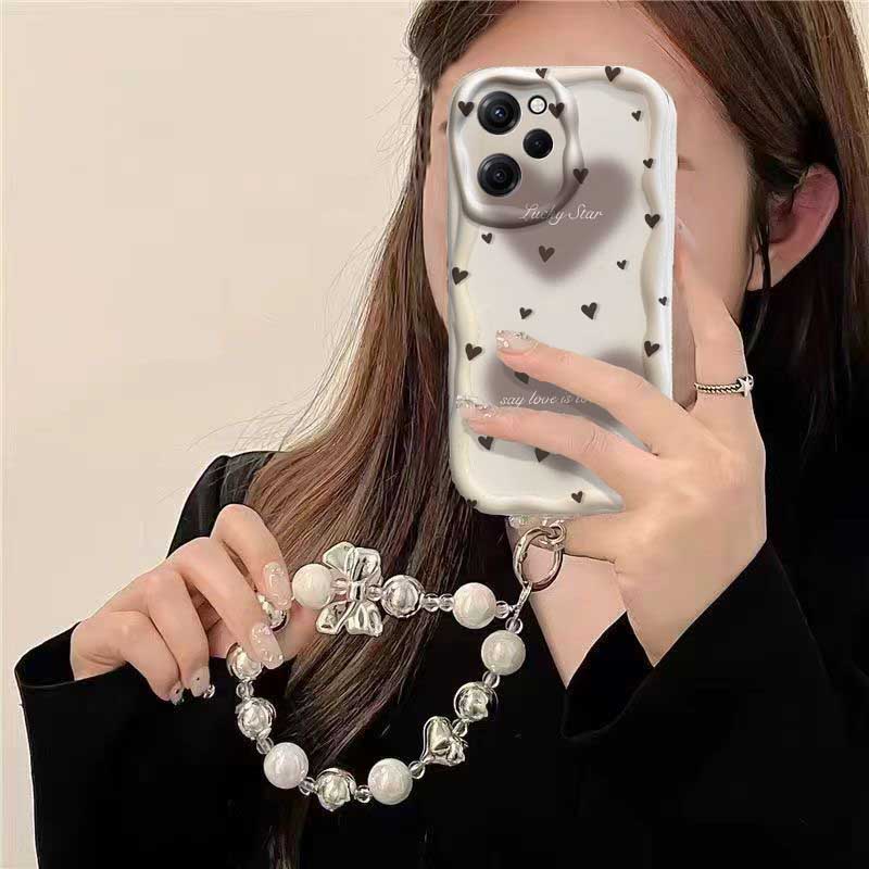 레노 15 15F 14 프로 14F 13F 12F 11 - Cute Cartoon Wrist Strap Silicone Case 리뷰 및 가격