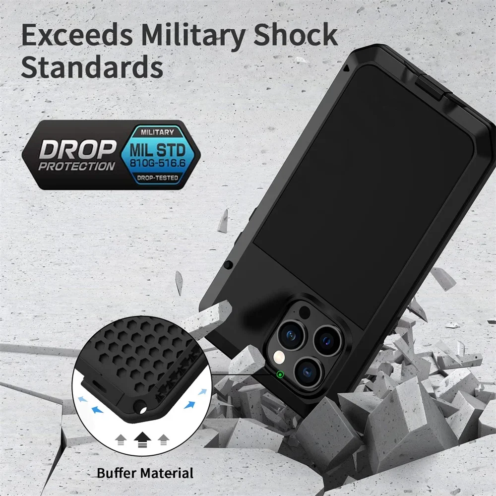 iPhone 16 15 13 12 11 Pro Max  - Heavy Duty 360 Full Body Protective Case 리뷰 및 가격