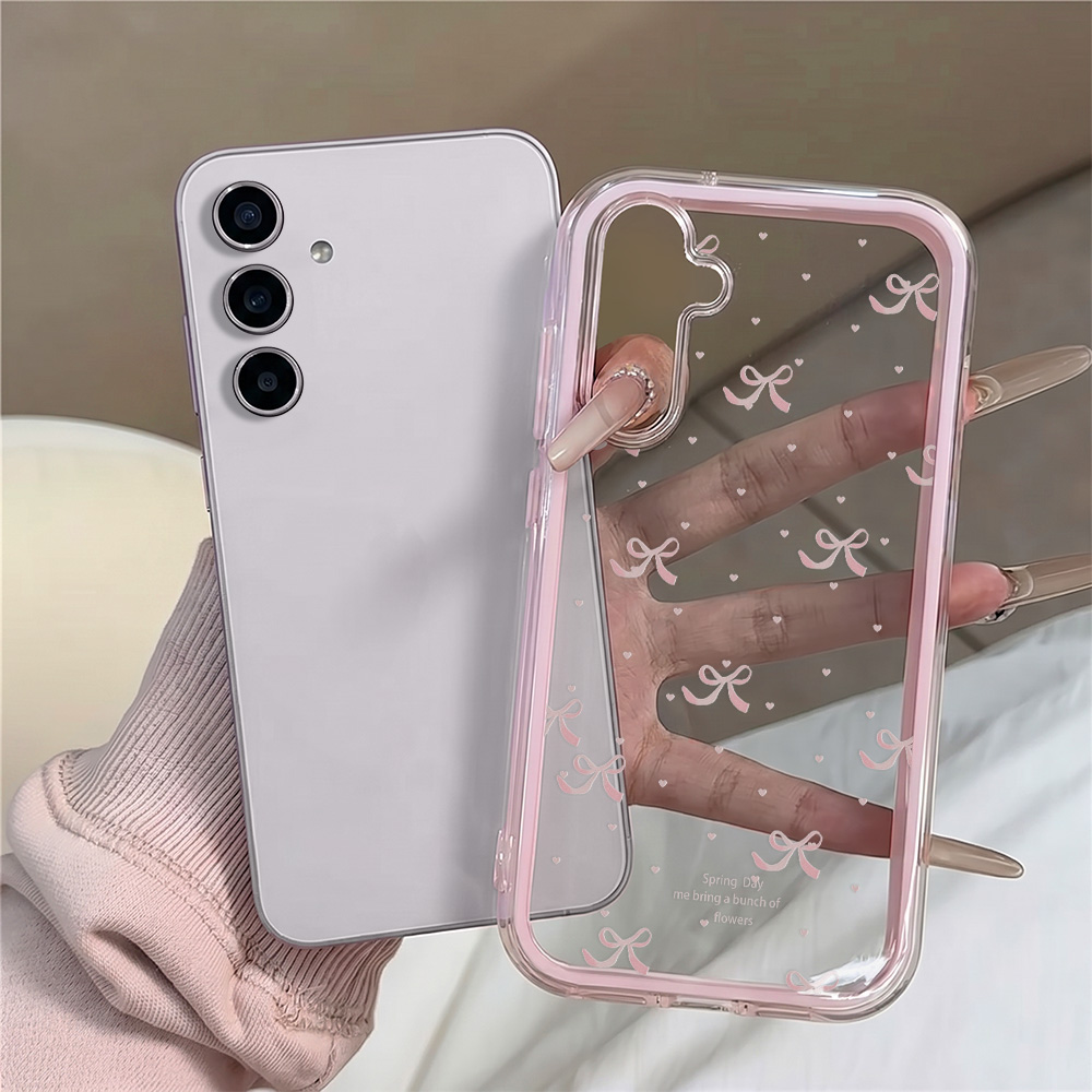 귀여운 핑크 리본 소프트 폰 케이스 삼성 A57 A17 - Clear Shockproof Bumper Case 리뷰 및 가격