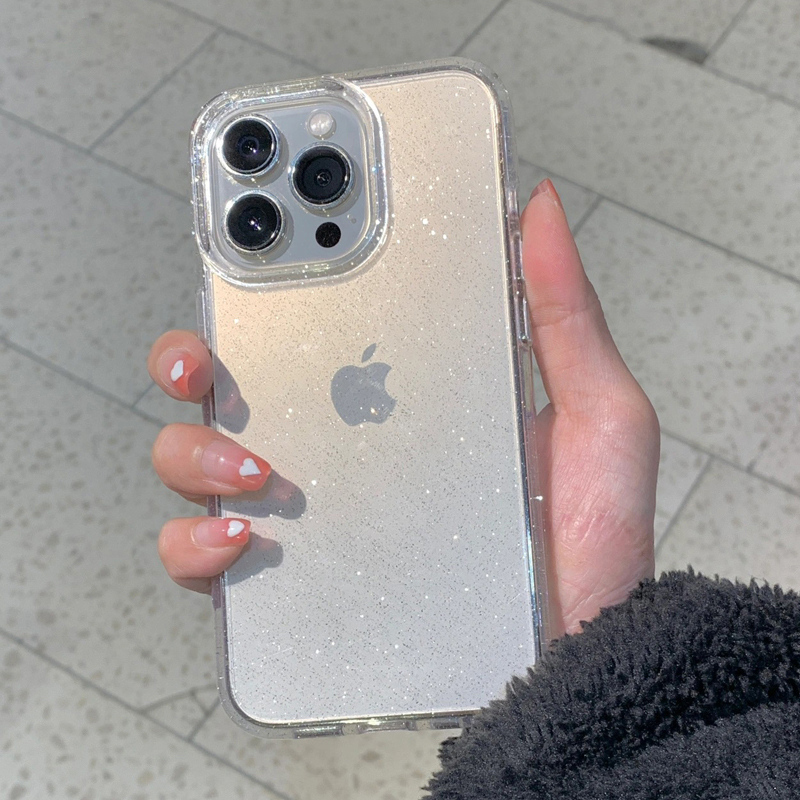 투명 심플 글리터 폰 케이스 (아이폰 16 15 14  - Clear Shockproof Bumper Case 리뷰 및 가격