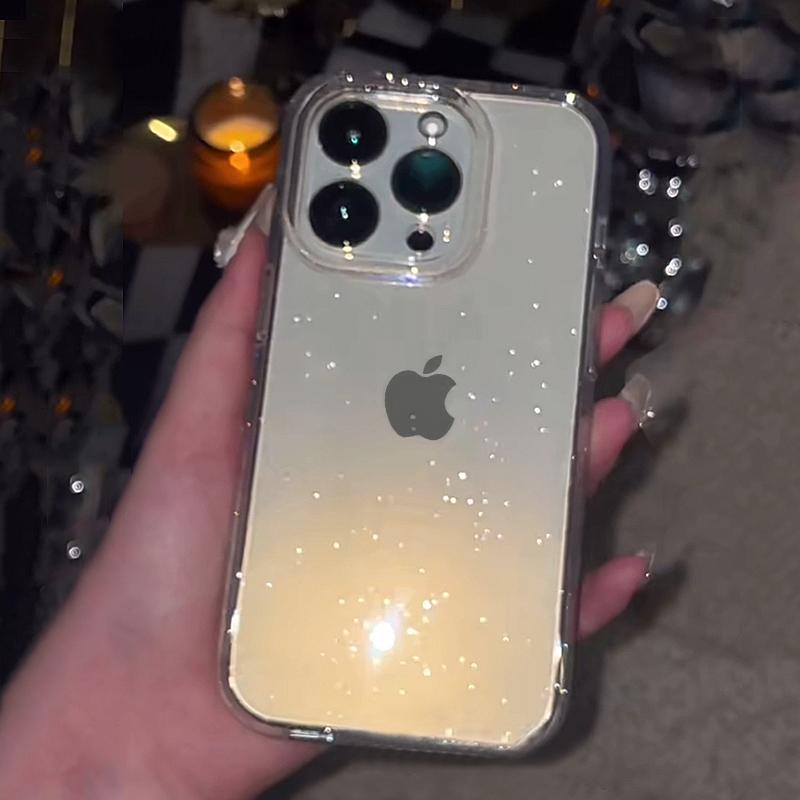 투명 심플 글리터 폰 케이스 (아이폰 16 15 14  - Clear Shockproof Bumper Case 리뷰 및 가격