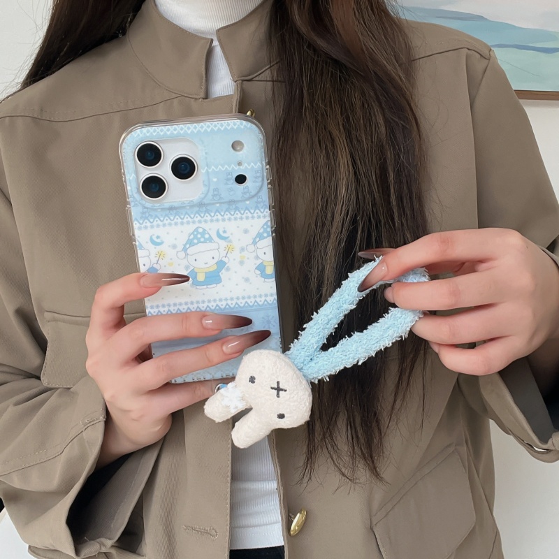 귀여운 겨울 물방울 무늬 모자 미피 폰 케이스 아이폰  - Cute Cartoon Wrist Strap Silicone Case 리뷰 및 가격