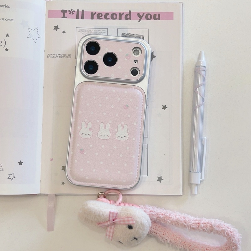귀여운 딸기 만화 미피 물방울 무늬 가죽 폰 케이스 아 - Cute Cartoon Wrist Strap Silicone Case 리뷰 및 가격