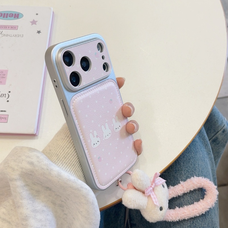 귀여운 딸기 만화 미피 물방울 무늬 가죽 폰 케이스 아 - Cute Cartoon Wrist Strap Silicone Case 리뷰 및 가격